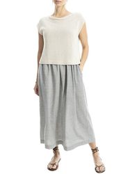 Max Studio - Two-Fer Linen-Blend Maxi Dress - Lyst