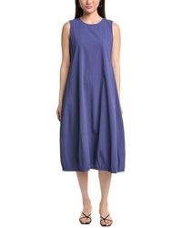 chinese dress ladies Washed Organic Linen Delave Dress – Eileen Fisher Renew main image 1