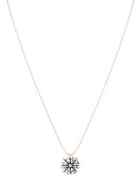 Lab Grown Diamonds - 14K Rose 5.00 Ct. Tw. Lab-Grown Diamond Solitaire Pendant Necklace - Lyst
