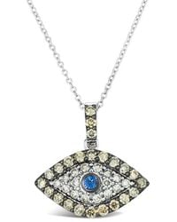 Le Vian - Le Vian Tranquility 14K 1.21 Ct. Tw. Diamond & Sapphire Pendant Necklace - Lyst