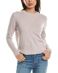 Forte - Exposed Seam Crewneck Cashmere Sweater - Lyst