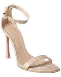 AMINA MUADDI - Kim 105 Croc-embossed Leather Sandal - Lyst