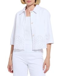 Lyssé - Gem Eyelet Embroidered Jacket - Lyst