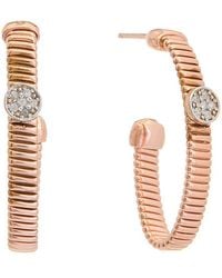 Meshmerise - 18k Gold Over Silver 0.12 Ct. Tw. Diamond Earrings - Lyst