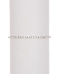 Adornia Silver Crystal Lariat Bracelet - Metallic