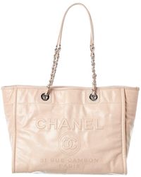 chanel glazed deauville tote bag