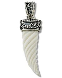 Samuel B. - 18k & Silver 6.50 Ct. Tw. Bovine Bone Horn Pendant - Lyst