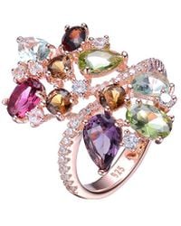 Genevive Jewelry - 14k Rose Gold Vermeil Ring - Lyst