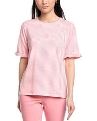 Jones New York - Elbow Ruffle Sleeve T-Shirt - Lyst