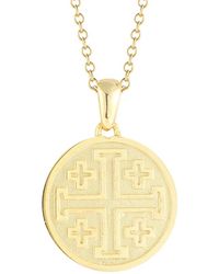 I. REISS - 14k Cross Coin Necklace - Lyst