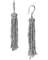 Saachi - Crown Tassel Drop Earrings - Lyst