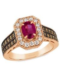 Le Vian - 14K Rose 1.55 Ct. Tw. Diamond & Ruby Precious Ring - Lyst