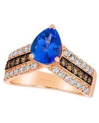 Le Vian - Blueberry Tanzanite 14K Rose 2.22 Ct. Tw. Diamond & Tanzanite Cocktail Ring - Lyst