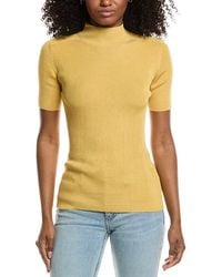 Lafayette 148 New York - Ribbed Stand Collar Sweater - Lyst