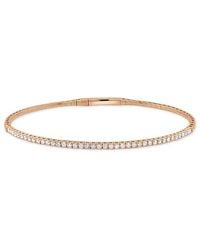 Sabrina Designs - 14k Rose Gold 0.97 Ct. Tw. Diamond Flexible Bangle Bracelet - Lyst