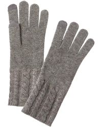 Bruno Magli - Cable Knit Cuff Cashmere Gloves - Lyst