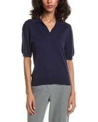 Forte - Summer Polo Silk & Cashmere-Blend Sweater - Lyst