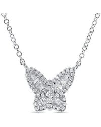 Sabrina Designs - 14K 0.20 Ct. Tw. Diamond Butterfly Necklace - Lyst