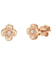 Sabrina Designs - 14K 0.04 Ct. Tw. Diamond Flower Stud Earring - Lyst