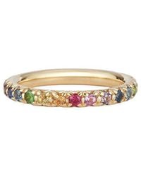 Nephora - 14k 0.91 Ct. Tw. Rainbow Sapphire Rainbow Eternity Ring - Lyst