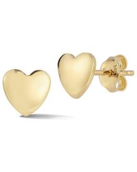 Ember Fine Jewelry - 14k Curved Heart Studs - Lyst