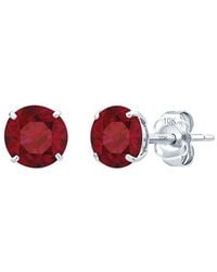 MaxColor - 14K 1.90 Ct. Tw. Lab-Grown Ruby Stud Earrings - Lyst