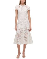 Jonathan Simkhai - Laura Guipure Lace Cap Sleeve Midi Dress - Lyst