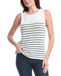 Tommy Bahama - Crochet Edge Stripe Linen-Blend Tank - Lyst