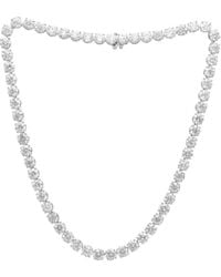 Diana M. Jewels - Diana M. 14K 60.00 Ct. Tw. Lab-Grown Diamond Tennis Necklace - Lyst