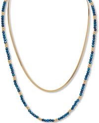 Palmbeach Jewelry - Plated Stainless Steel Crystal Necklace - Lyst