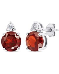 MaxColor - 2.90 Ct. Tw. Garnet Stud Earrings - Lyst