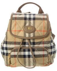 Burberry - Horseshoe Check Nylon Backpack - Lyst