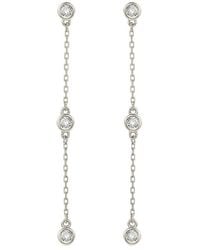 Suzy Levian - 14k 0.40 Ct. Tw. Diamond Station Earrings - Lyst