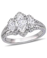 Rina Limor - 14K 1.71 Ct. Tw. Diamond Split Shank Halo Ring - Lyst