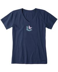 Life Is Good. - Garment-Washed Cotton V-Neck T-Shirt - Lyst