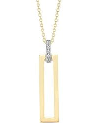 Reiss - 14K 0.05 Ct. Tw. Diamond Pendant Necklace - Lyst