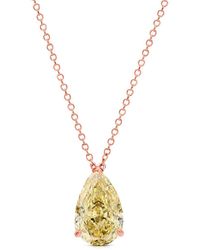 Amairah - 14K Rose 2.00 Ct. Tw. Lab-Grown Diamond Solitaire Pendant Necklace - Lyst