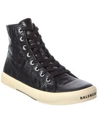 Balenciaga - Paris Arena High-Top Leather Sneaker - Lyst