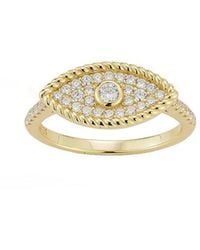 Glaze Jewelry - 14K Over Cz Evil Eye Ring - Lyst