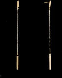 Italian Gold - 14K Bar Dangle Earrings - Lyst