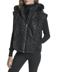 DKNY - Leopard Tech Vest - Lyst