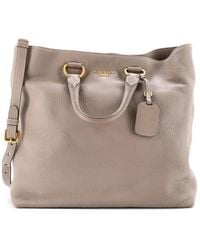Prada - Vitello Daino Convertible Shopper Tote Large (Authentic Pre-Loved) - Lyst
