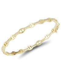 Chloe and Madison - 14k Over Silver Cz Mariner Link Bangle Bracelet - Lyst
