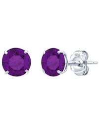 MaxColor - 14K 1.40 Ct. Tw. Amethyst Stud Earrings - Lyst