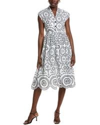 IPPONELLI - Broderie Midi Dress - Lyst