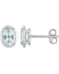 Rina Limor - Silver 1.20 Ct. Tw. Aquamarine Studs - Lyst