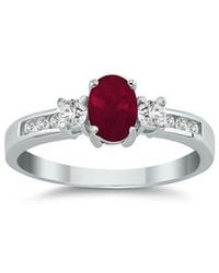 Gem Spark - 14K 1.19 Ct. Tw. Diamond & Ruby Ring - Lyst