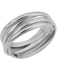 Italian Gold - 14k Polished & Diamond Cut Coil Ring - Lyst