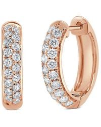 Sabrina Designs - 14K Rose 0.65 Ct. Tw. Diamond Hoops - Lyst
