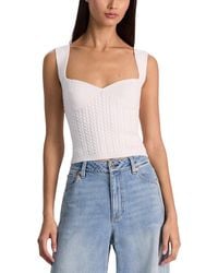 Alice + Olivia - Adrianna Knit Textured Wool-Blend Corset - Lyst